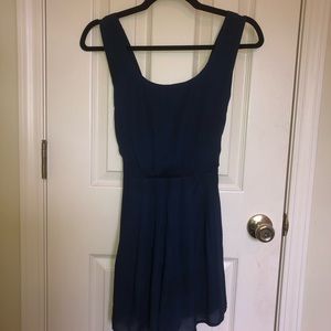 Navy romper, ties in back